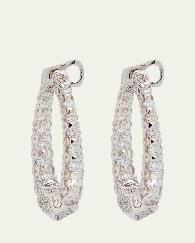 White Gold Earrings with Diamonds
